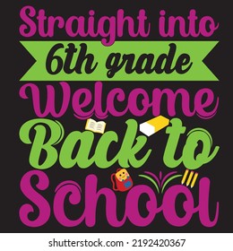 School typography t shirt design