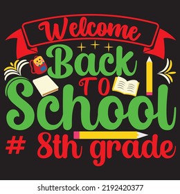 School typography t shirt design
