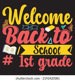 School typography t shirt design