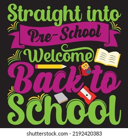 School typography t shirt design