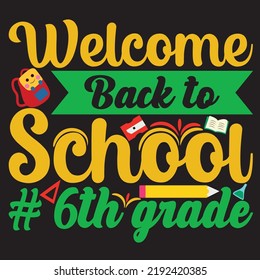 School typography t shirt design