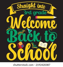 School typography t shirt design