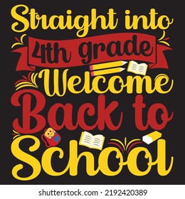 School typography t shirt design