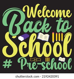 School typography t shirt design