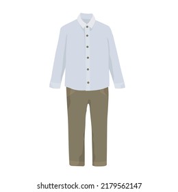 School uniform for boy on white background