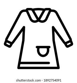 School Uniform Dress Icon. Outline School Uniform Dress Vector Icon For Web Design Isolated On White Background