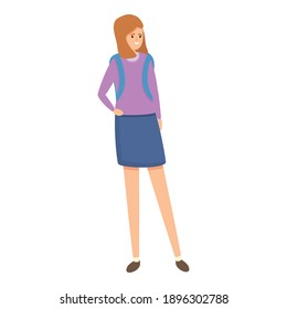 School uniform icon. Cartoon of school uniform vector icon for web design isolated on white background