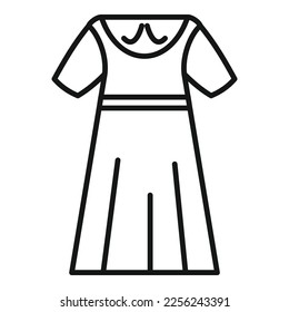 School uniform icon outline vector. Girl dress. Suit fashion