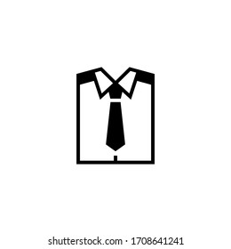 School Uniform vector icon in black solid flat design icon isolated on white background