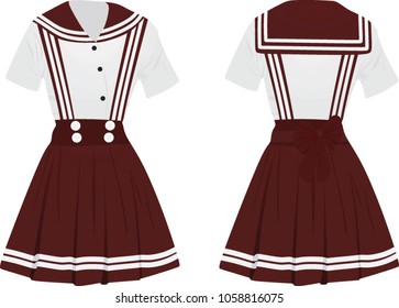 School uniform. vector illustration 