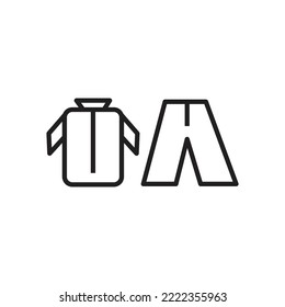 school uniforms sign symbol, vector illustration on white background.