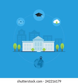School and university building icon