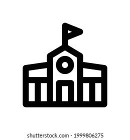 school university education icon line style vector