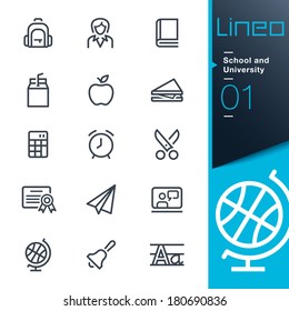 School and University outline icons