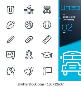 School and University outline icons