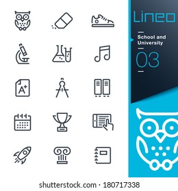 School and University outline icons 