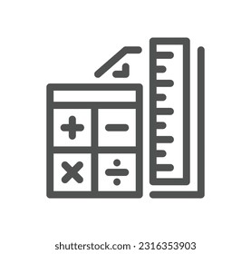 School and university related icon outline and linear vector.