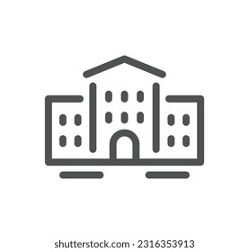 School and university related icon outline and linear vector.