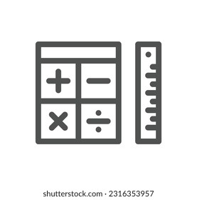 School and university related icon outline and linear vector.