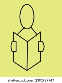 
Icono de línea plana de vectores de escuela y universidad