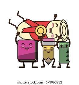 School utensils cartoon