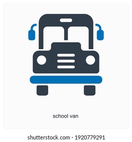 Schulbus-Icon-Konzept