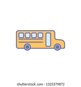School van car icon - Vector illustration