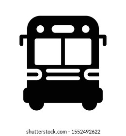 school van glyph flat icon