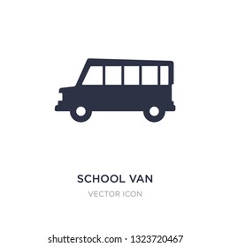 school van icon on white background. Simple element illustration from Transport concept. school van sign icon symbol design.
