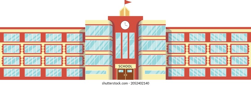 Icono de construcción de vectores escolares vectores educativos bachillerato construcción urbana estructura exterior simple diseño plano gráfico
