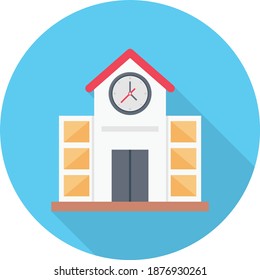 school vector colour flat icon