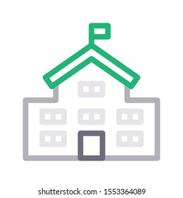school vector colour line icon