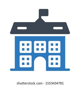 school vector colour line icon