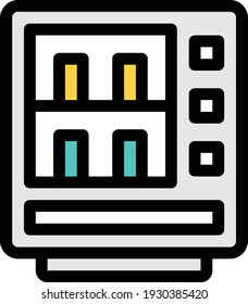 school vector colour line icon