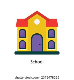 School vector Flat Icon Design illustration. Symbol on White background EPS 10 File 