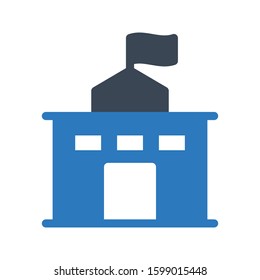 school vector glyph color icon 