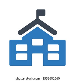 school vector glyph colour icon 