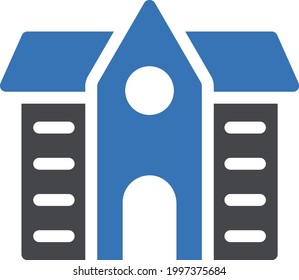 icono de color de glifo vector de escuela