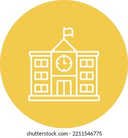 Icono del vector de escuela. Se puede usar para imprimir, móviles y aplicaciones web.