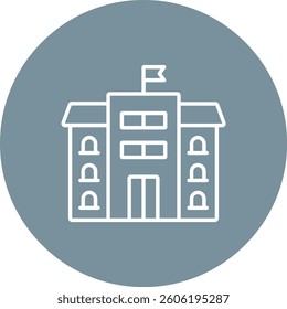 School vector icon. Can be used for printing, mobile and web applications.