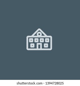School vector icon. School concept stroke symbol design. Thin graphic elements vector illustration, outline pattern for your web site design, logo, UI. EPS 10.