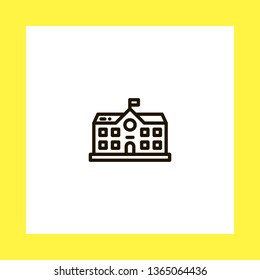 school vector icon. flat design