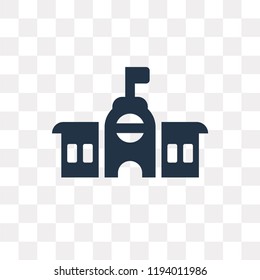School vector icon isolated on transparent background, School transparency concept can be used web and mobile