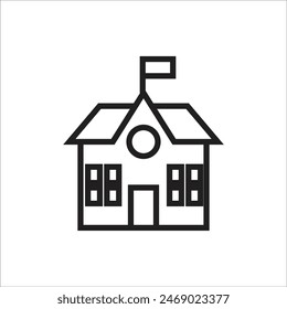 school vector icon line template
