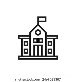 school vector icon line template