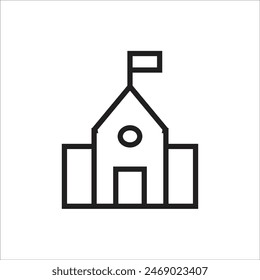 school vector icon line template