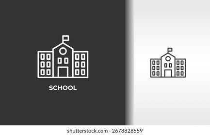 School Vector, Icon Or Logo Sign Isolated Symbol Illustration