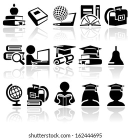  school vector icon set