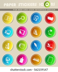 school vector icons for user interface design