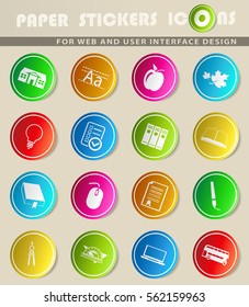 school vector icons for user interface design